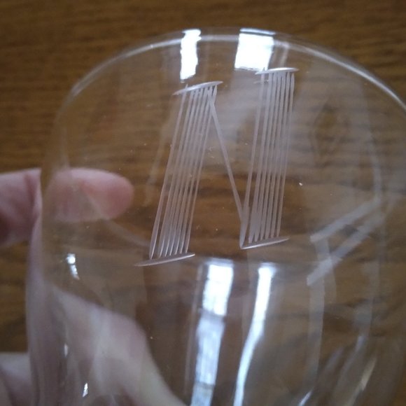 Cocktail Glass, Vintage, with N Engraved - Picture 2 of 4